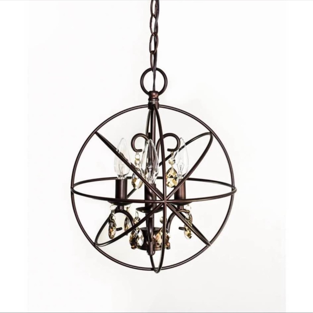 Elegant Bronze Orb Chandelier - Many Available!